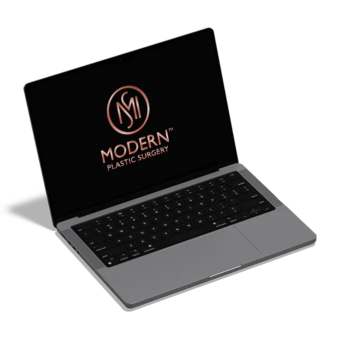 Mac with a Logo design 